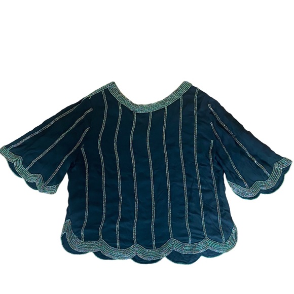 🩷 410. judith ann creations beaded top m - Picture 2 of 5